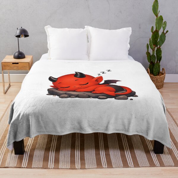 Item preview, Sleeping Red Baby Devil on Rocks Shapes Mania designed and sold by Shapes-Mania.