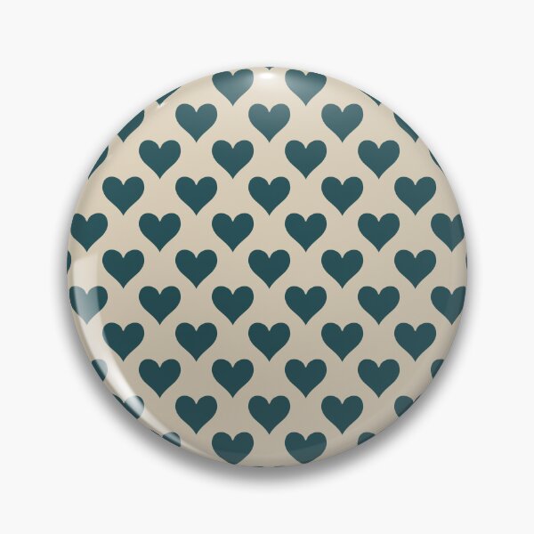 Item preview, Medium Dark Teal Heart Suit Pattern Vintage Card Style designed and sold by DColourMuse.