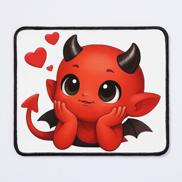 Item preview, Cute Dreamy Devil Kid Baby with Dancing Hearts Shapes Mania designed and sold by Shapes-Mania.