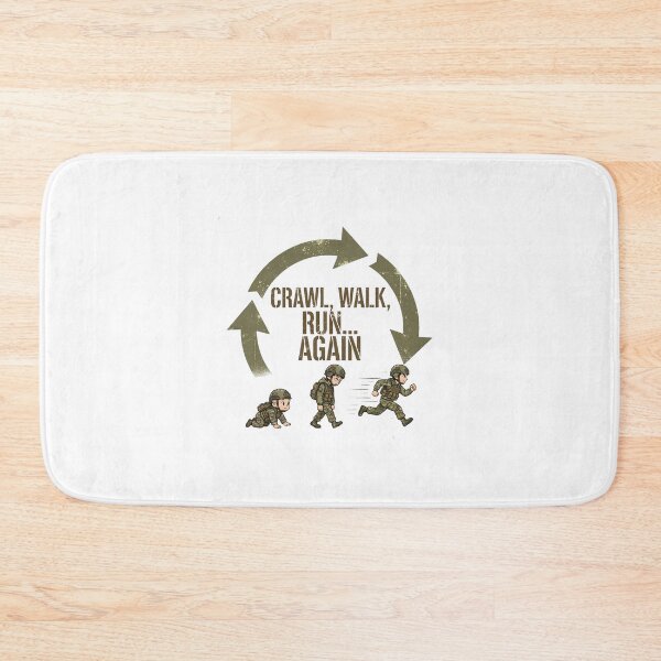 Item preview, Crawl Walk Run Again | Funny Army Training Meme Design designed and sold by Aztlán Grunts Co..
