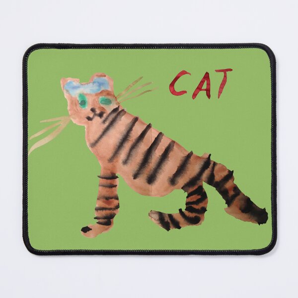 Item preview, Watercolor Cat #2 (on Green) designed and sold by ubiquitoid.