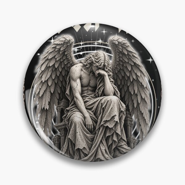 Item preview, Fallen Halo Brooding Angel Dark Aesthetic designed and sold by Rabu10.