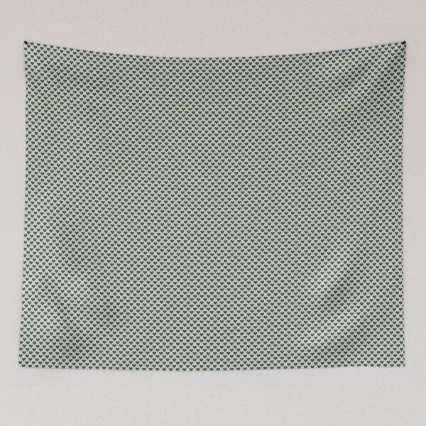 Item preview, XSmall Dark Teal Heart Suit Pattern Vintage Card Style designed and sold by DColourMuse.