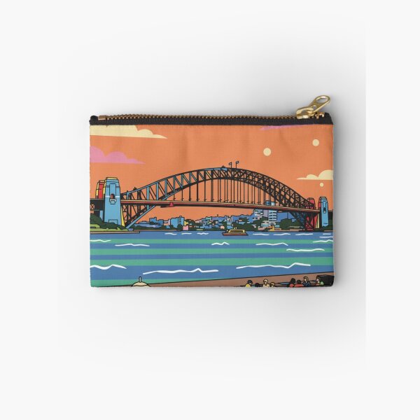 Item preview, Sydney Harbour Bridge from Opera Bar Colorful Pop Art Travel Poster designed and sold by EllDAV777.