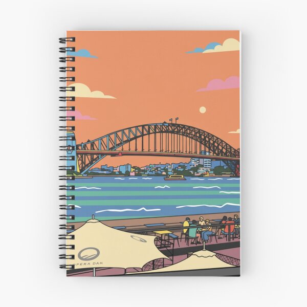 Item preview, Sydney Harbour Bridge from Opera Bar Colorful Pop Art Travel Poster designed and sold by EllDAV777.