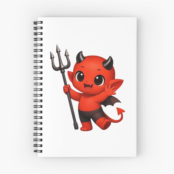 Item preview, Cheerful Red Baby Devil with Trident Shapes Mania designed and sold by Shapes-Mania.