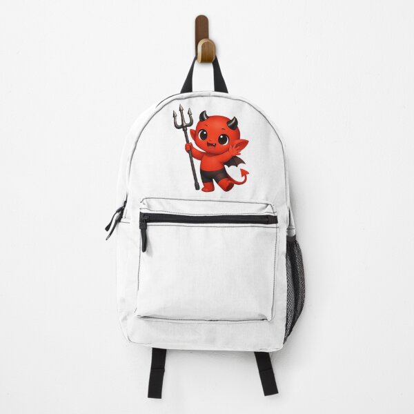 Item preview, Cheerful Red Baby Devil with Trident Shapes Mania designed and sold by Shapes-Mania.