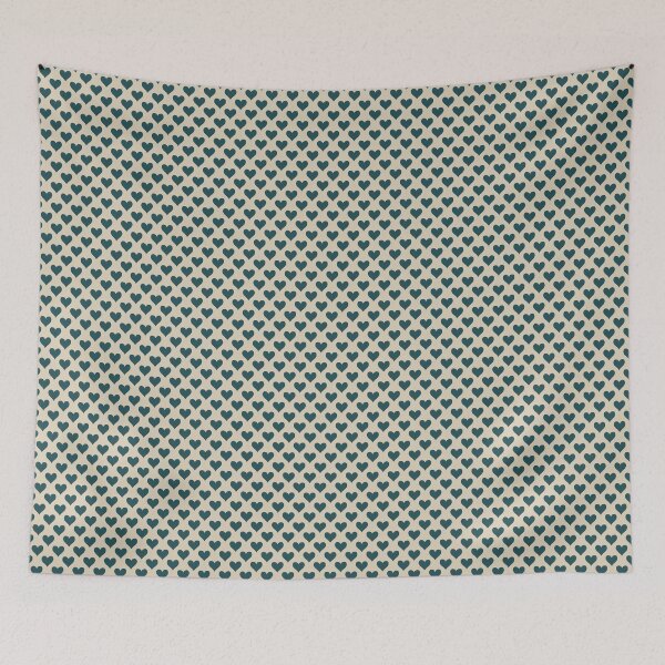 Item preview, Small Dark Teal Heart Suit Pattern Vintage Card Style designed and sold by DColourMuse.
