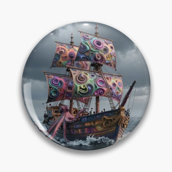 Item preview, Octopoid Galleon at Sea designed and sold by KingsArtworx 2.