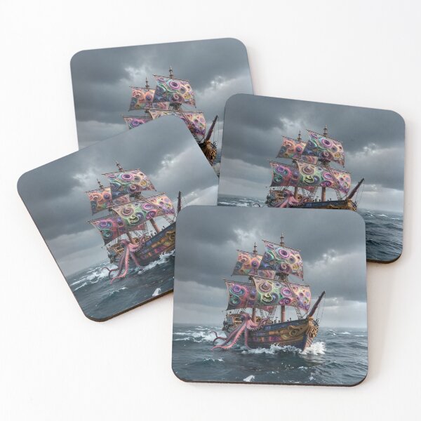 Item preview, Octopoid Galleon at Sea designed and sold by KingsArtworx 2.