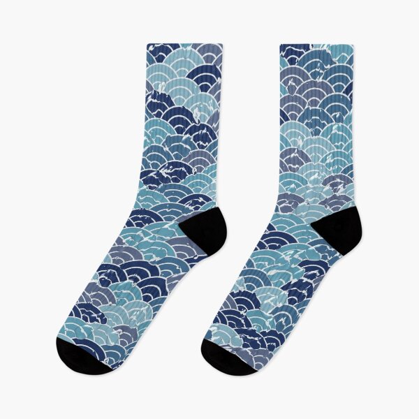 Item preview, Seigaiha – Rain on Blue Waves designed and sold by TexSta.