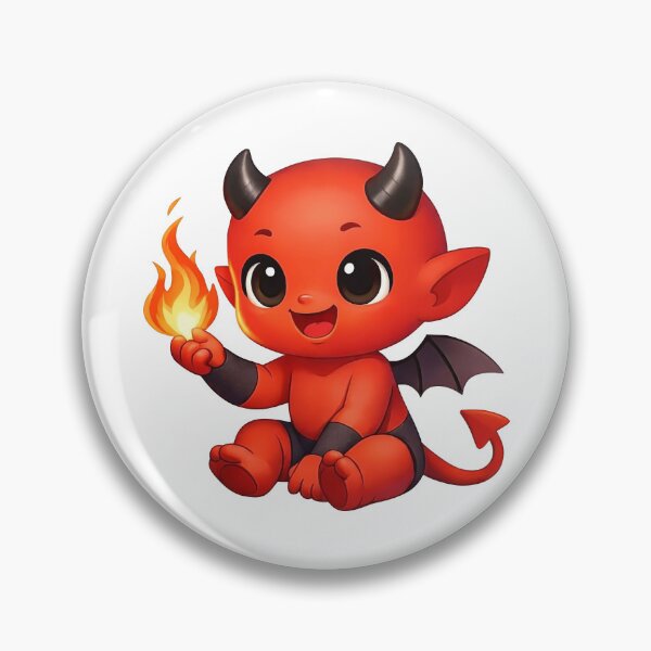 Item preview, Cute Baby Devil with Fire Shapes Mania designed and sold by Shapes-Mania.