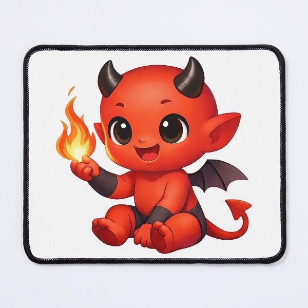 Item preview, Cute Baby Devil with Fire Shapes Mania designed and sold by Shapes-Mania.