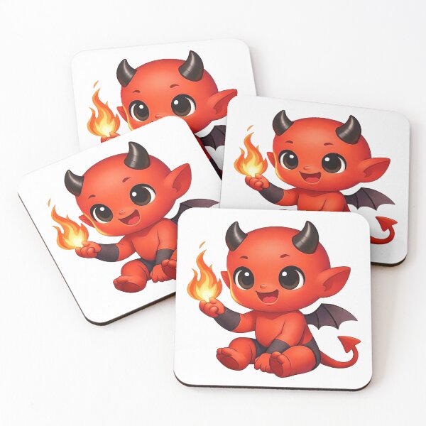 Item preview, Cute Baby Devil with Fire Shapes Mania designed and sold by Shapes-Mania.