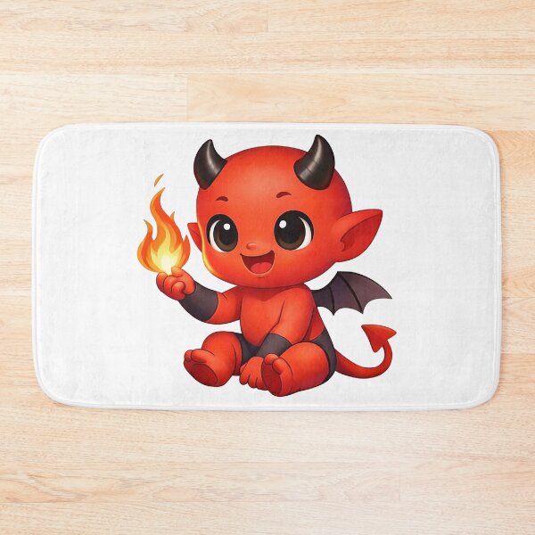 Item preview, Cute Baby Devil with Fire Shapes Mania designed and sold by Shapes-Mania.