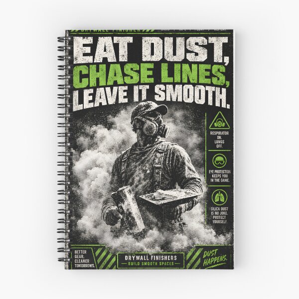 Item preview, Eat Dust Chase Lines Drywall Finisher Shirt designed and sold by StudioBilly3000.