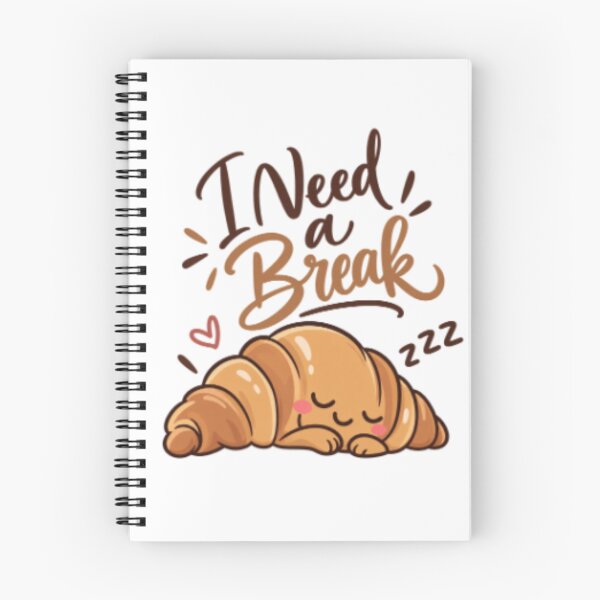 Item preview, I Need a Break – Cute Sleeping Croissant designed and sold by SimsimahLaughs.