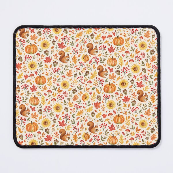 Item preview, Cozy Autumn Watercolor Pumpkin Squirrel Pattern designed and sold by Sondosyazanart.