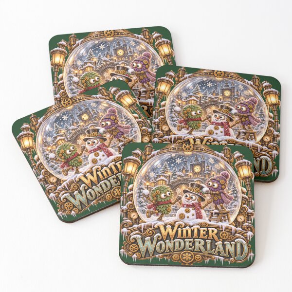 Item preview, Snow Globe Winter Wonderland, Steampunk Christmas Art designed and sold by TheThinglings.
