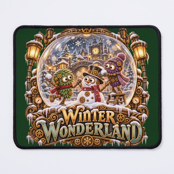 Item preview, Snow Globe Winter Wonderland, Steampunk Christmas Art designed and sold by TheThinglings.