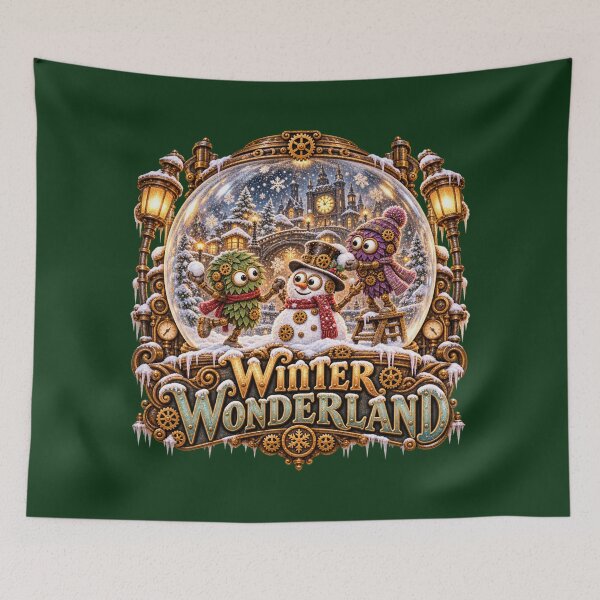 Item preview, Snow Globe Winter Wonderland, Steampunk Christmas Art designed and sold by TheThinglings.