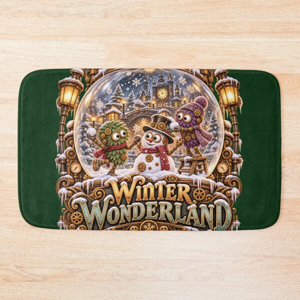 Item preview, Snow Globe Winter Wonderland, Steampunk Christmas Art designed and sold by TheThinglings.