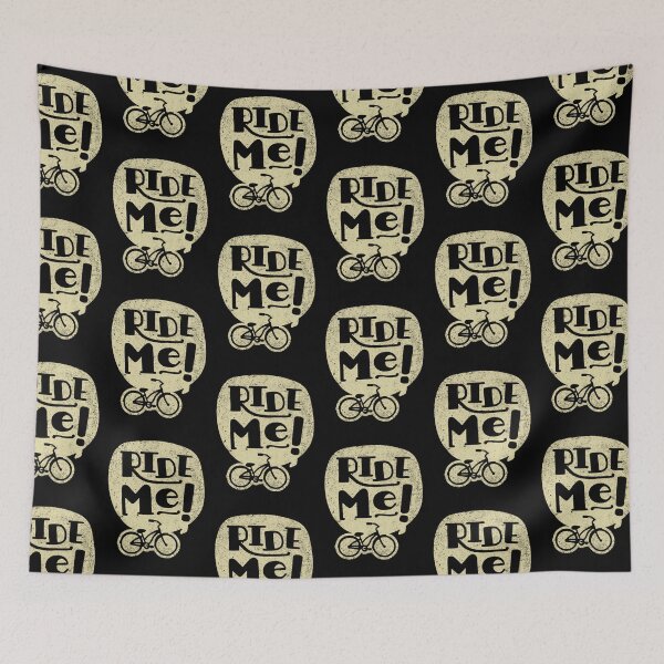 Item preview, Groovy Retro Ride Me Bicycle Typography Design designed and sold by AnitaGreinerd.