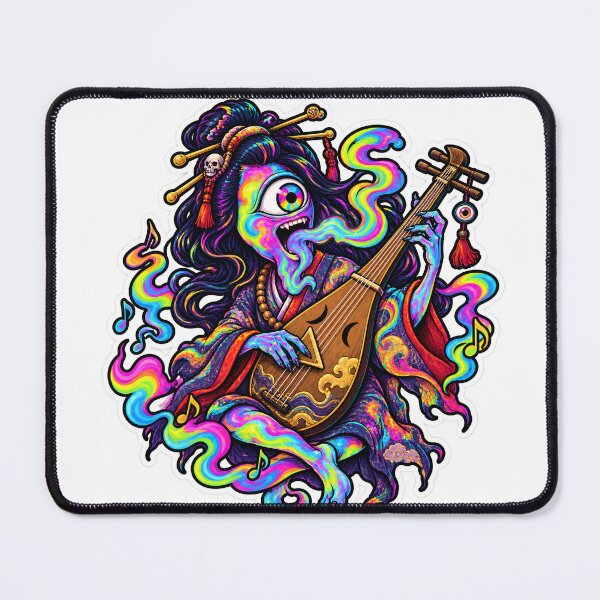 Item preview, One Eyed Biwa Yokai Sticker designed and sold by OddGarage.