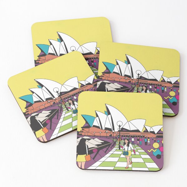 Item preview, Sydney Opera House Pop Art Illustration – Vibrant Colorful Travel Cityscape designed and sold by EllDAV777.