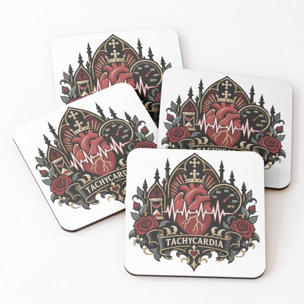 Item preview, Tachycardia Gothic Street Brand Badge Illustration designed and sold by medicalkinoko.