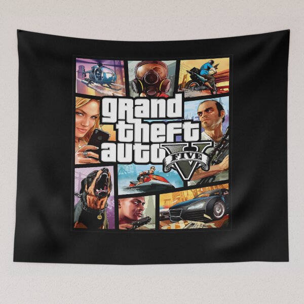 Item preview, Grandd Theft Auto V Collage  designed and sold by PillowPaws.