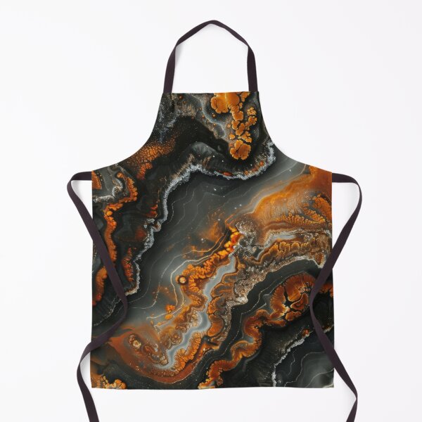 Item preview, Abstract Black and Copper Geode – Agate Resin Art designed and sold by LunarRavenWolf.