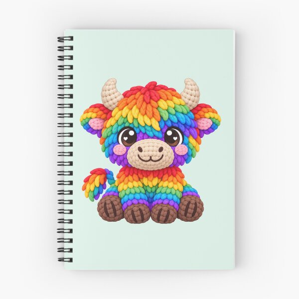 Item preview, Amigurumi - Rainbow Highland Cow designed and sold by Myra365Art.