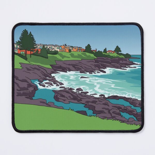 Item preview, Kiama NSW Australia the Blowhole Retro Lamdscape designed and sold by EllDAV777.
