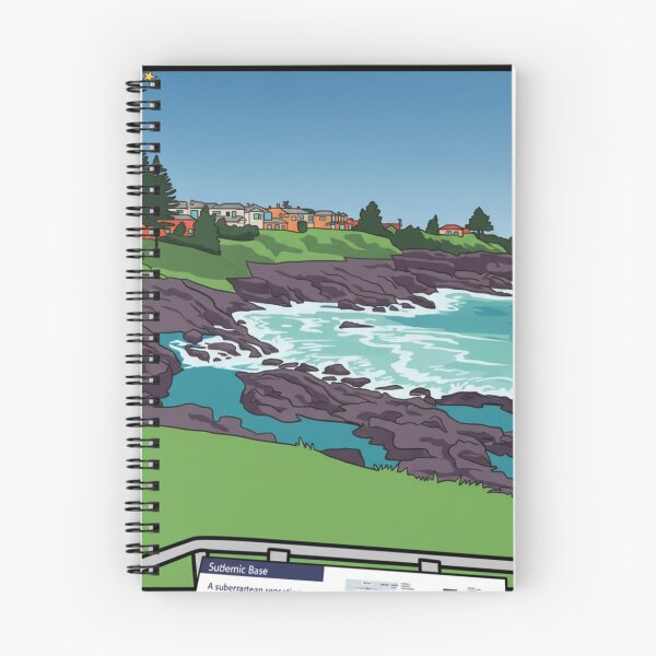 Item preview, Kiama NSW Australia the Blowhole Retro Lamdscape designed and sold by EllDAV777.