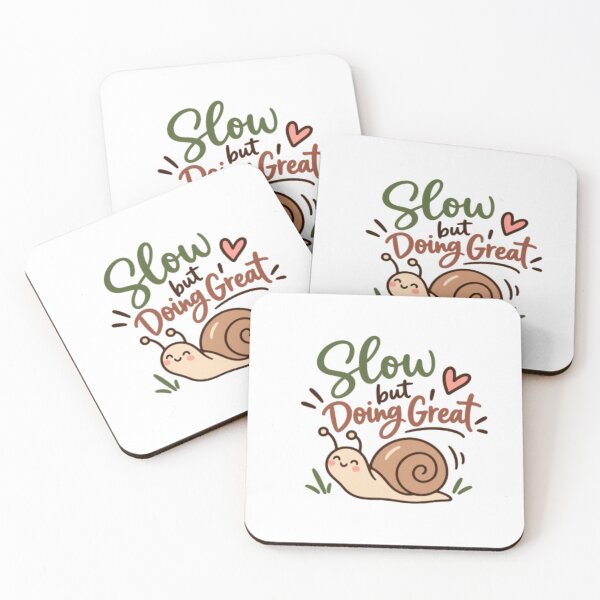 Item preview, Slow But Doing Great – Cute Snail Motivation Design designed and sold by SimsimahLaughs.