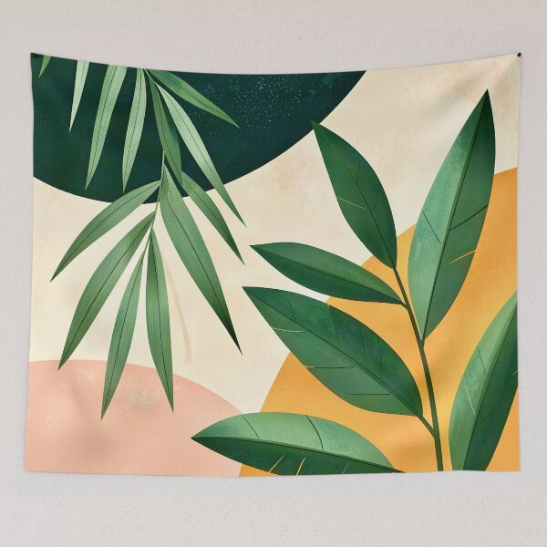 Item preview, Boho Terracotta Geometric Leaf Relief designed and sold by Vicky Brago-Mitchell®.