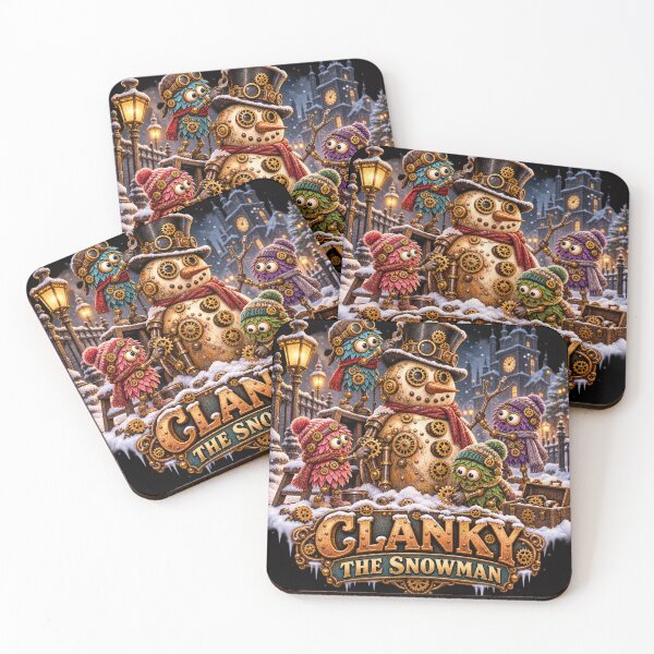 Item preview, Clanky, the Snowman, Steampunk Winter Art designed and sold by TheThinglings.