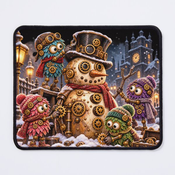 Item preview, Clanky, the Snowman, Steampunk Winter Art designed and sold by TheThinglings.