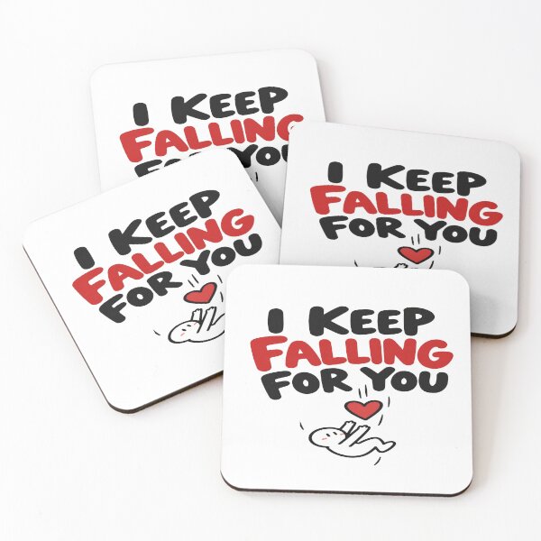 Item preview, I Keep Falling for You – Cute Romantic Love Quote Design designed and sold by Lovestickerco.