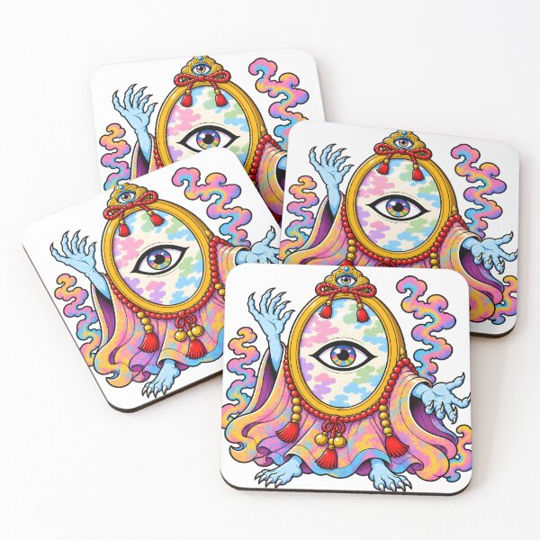 Item preview, Colorful Mirror Yokai Sticker designed and sold by OddGarage.