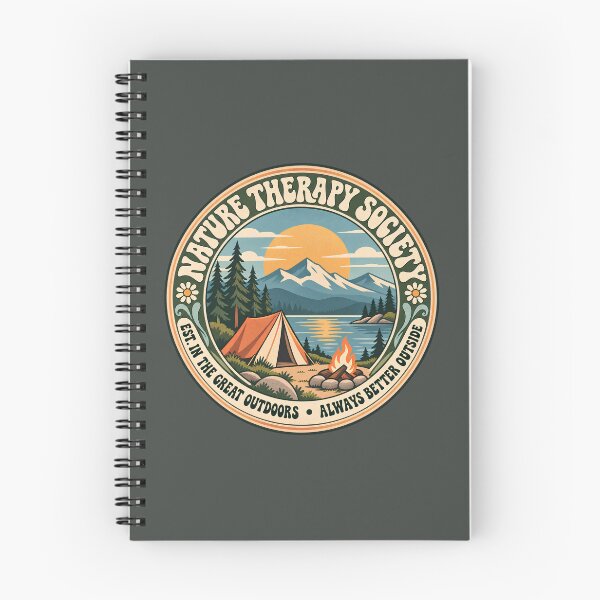 Item preview, Nature Therapy Society – Vintage Hippie Camping Badge designed and sold by NomadIdeasCo.