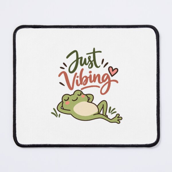 Item preview, Just Vibing – Cute Relaxing Frog Design designed and sold by SimsimahLaughs.