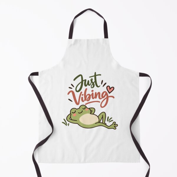 Item preview, Just Vibing – Cute Relaxing Frog Design designed and sold by SimsimahLaughs.