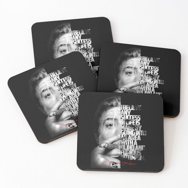Item preview, Black And White Sylvester Stallone Quote designed and sold by trinidad-shizue.