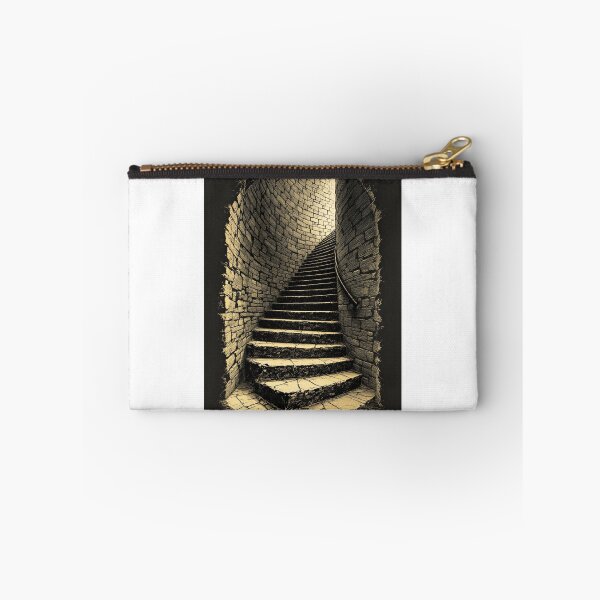 Item preview, Spiral Stone Stair Vintage Engraving, Gothic Art designed and sold by GildedFolio.