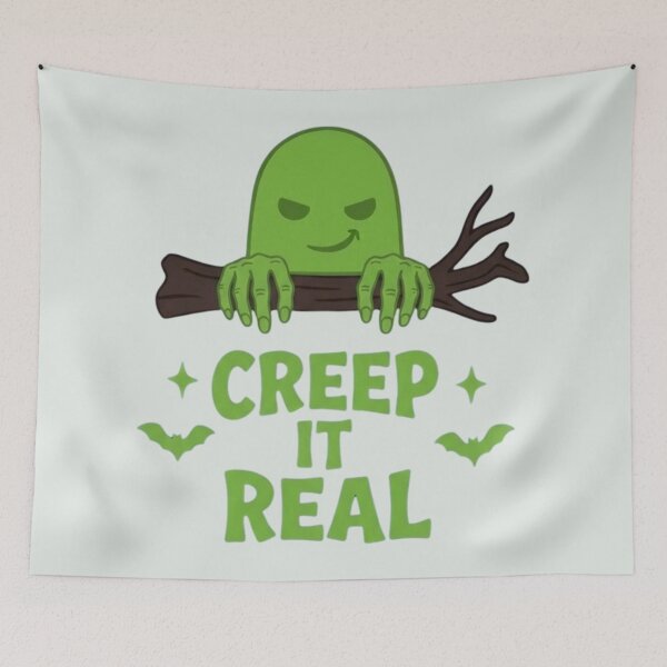 Item preview, Creep It Real Funny Cute Halloween Ghost Pun designed and sold by ANJ Creative Designs.
