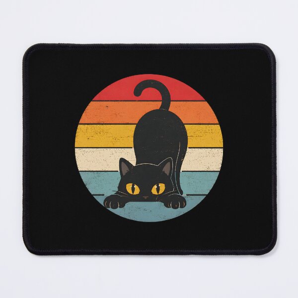 Item preview, Retro Black Cat Vintage Sunset Groovy Cat designed and sold by Beanimilki.