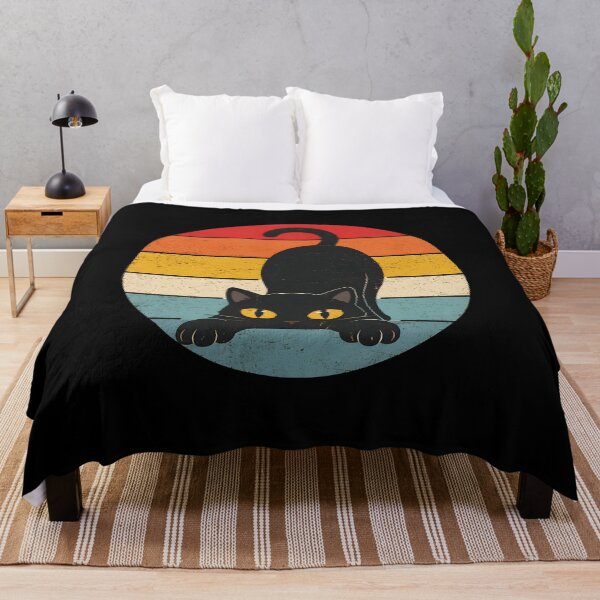 Item preview, Retro Black Cat Vintage Sunset Groovy Cat designed and sold by Beanimilki.