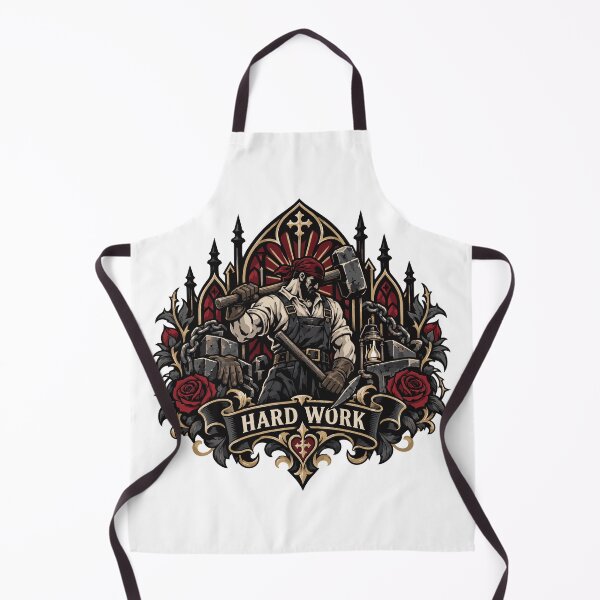 Item preview, Hard Work Gothic Badge Illustration designed and sold by medicalkinoko.
